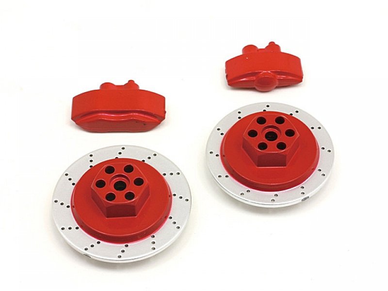 E10 Brake Disc & Caliper Set (Red) - Dirt Cheap RC SAVING YOU MONEY, ONE PART AT A TIME