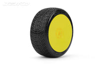 Positive 1/8 Buggy Tires Mounted on Yellow Dish Rims, - Dirt Cheap RC SAVING YOU MONEY, ONE PART AT A TIME