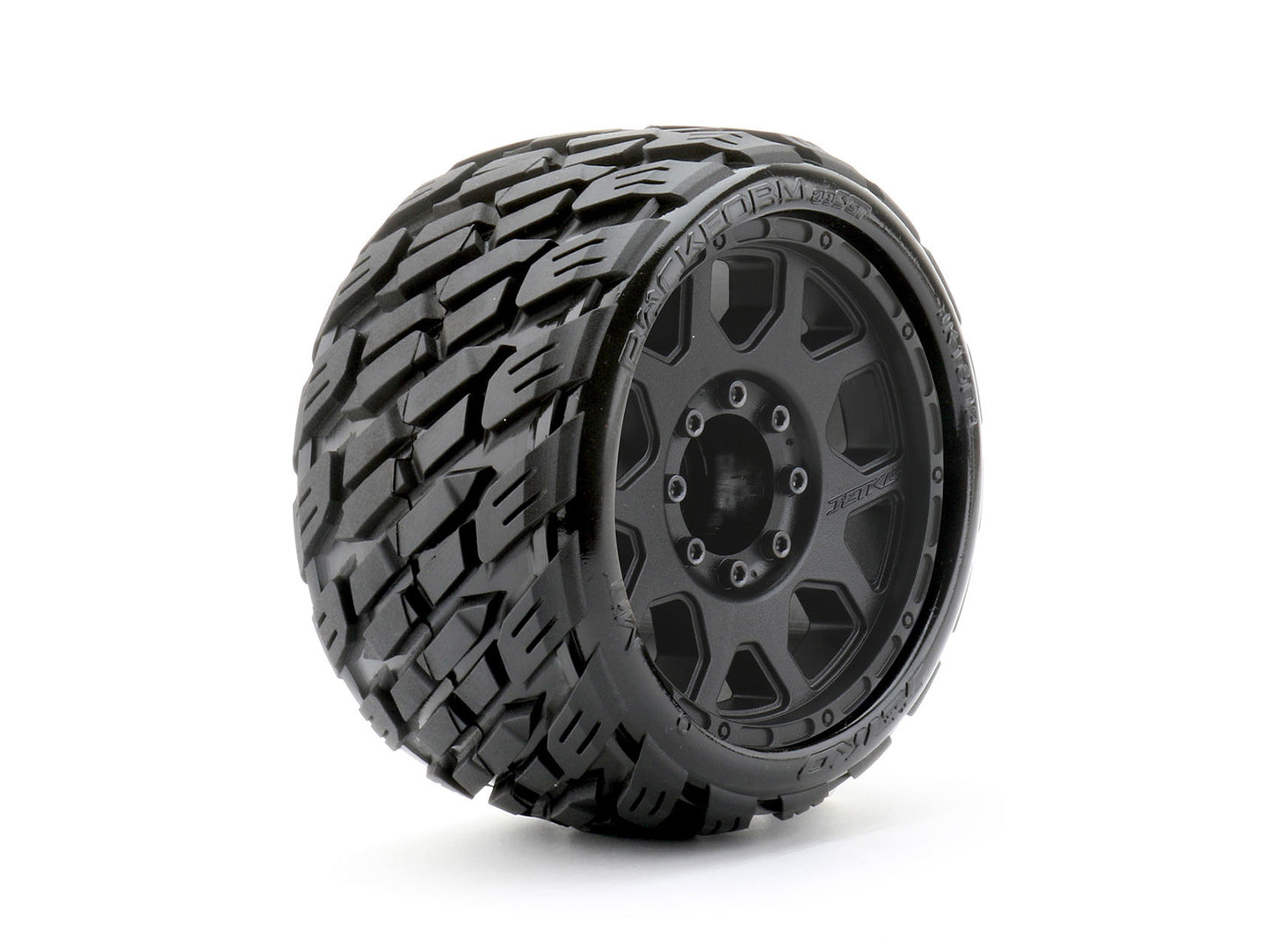 1/8 SGT 3.8 Rockform Tires Mounted on Black Claw Rims, - Dirt Cheap RC SAVING YOU MONEY, ONE PART AT A TIME