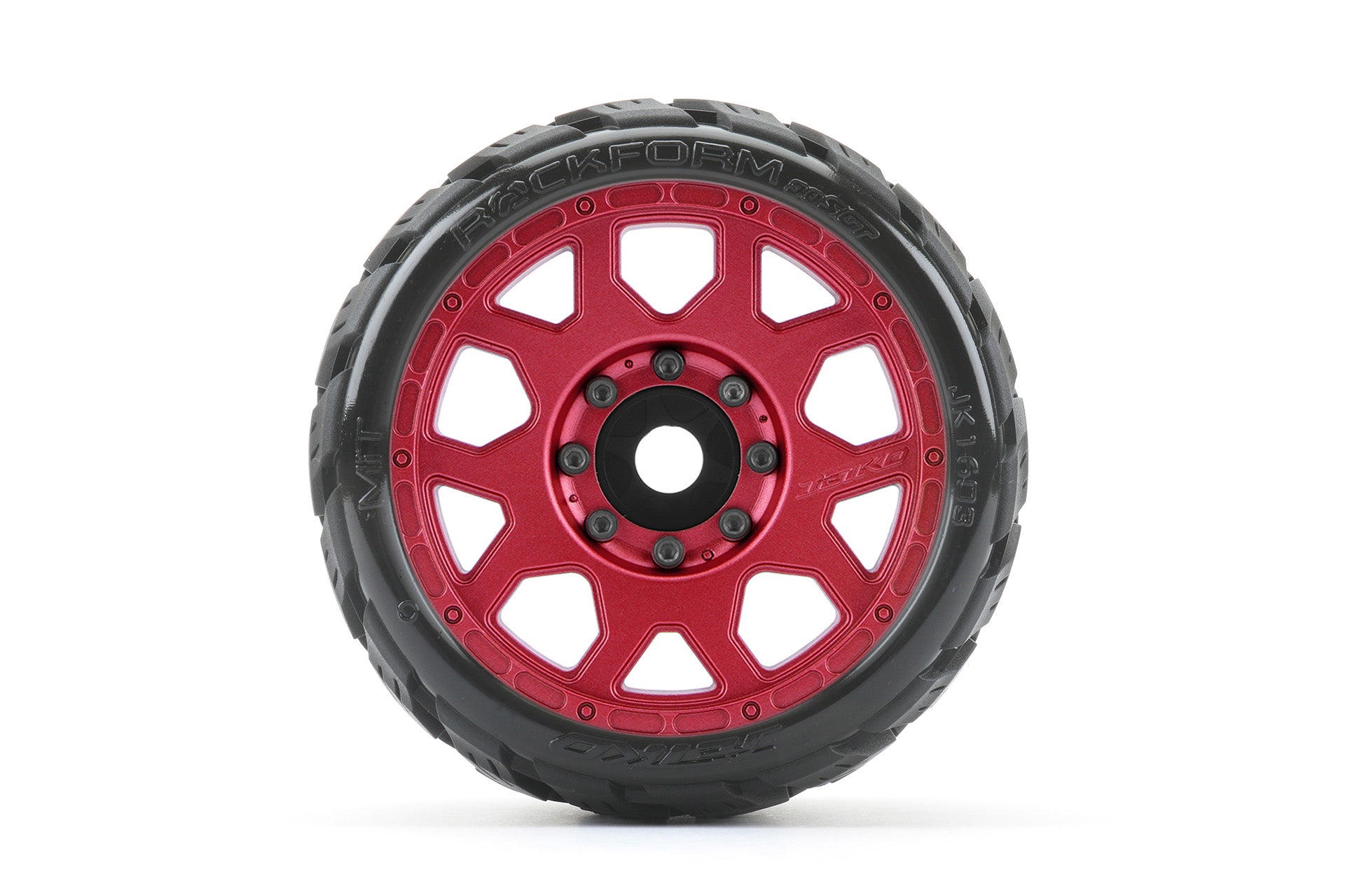 1/8 SGT 3.8 EX-Rockform, Mounted on Metal Red Claw Rim, - Dirt Cheap RC SAVING YOU MONEY, ONE PART AT A TIME