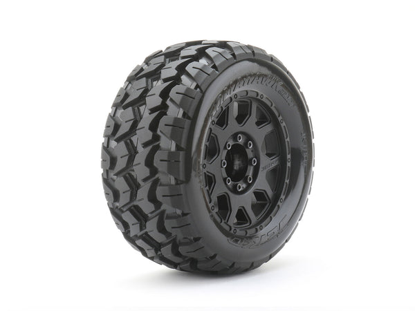 1/8 MT 3.8 Tomahawk Tires Mounted on Black Claw Rims, - Dirt Cheap RC SAVING YOU MONEY, ONE PART AT A TIME