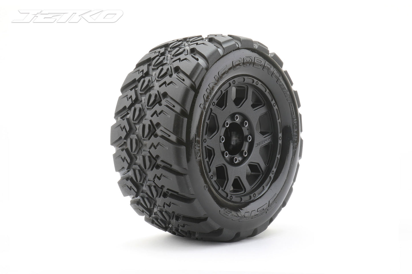1/8 MT 3.8 King Cobra Tires Mounted on Black Claw Rims, - Dirt Cheap RC SAVING YOU MONEY, ONE PART AT A TIME