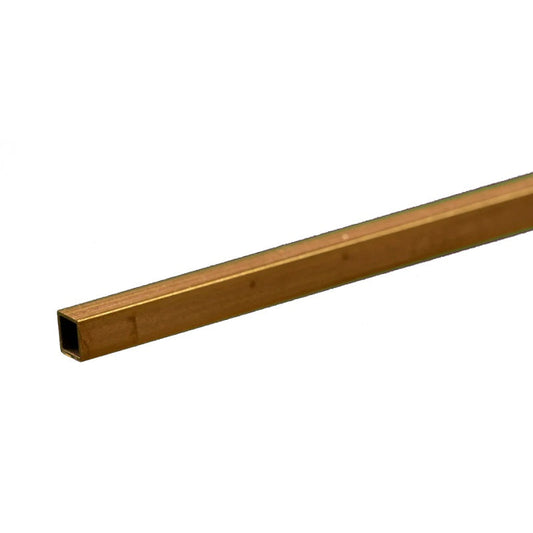 K & S Metals - Square Brass Tube: 5/32" OD x 0.014" Wall x 12" Long