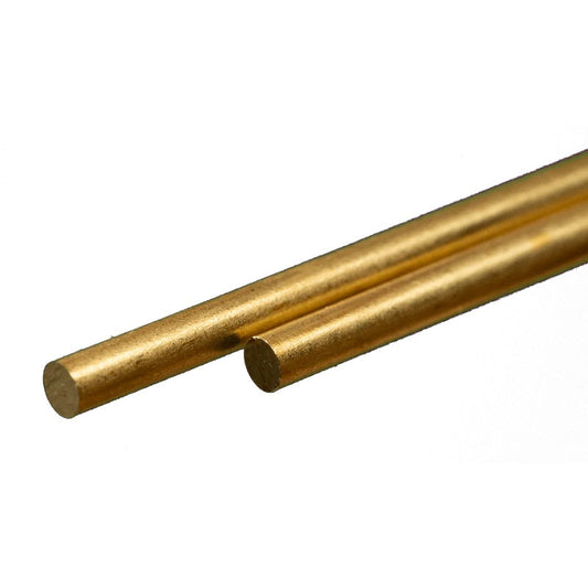 K & S Metals - Round Brass Rod: 0.114" OD x 12" Long