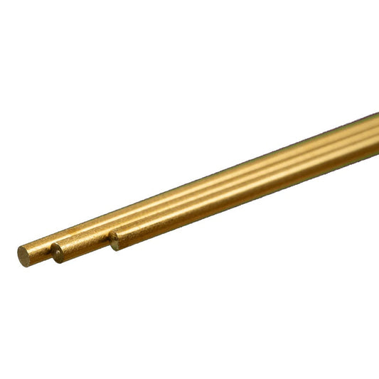 K & S Metals - Round Brass Rod: 0.081" OD x 12" Long