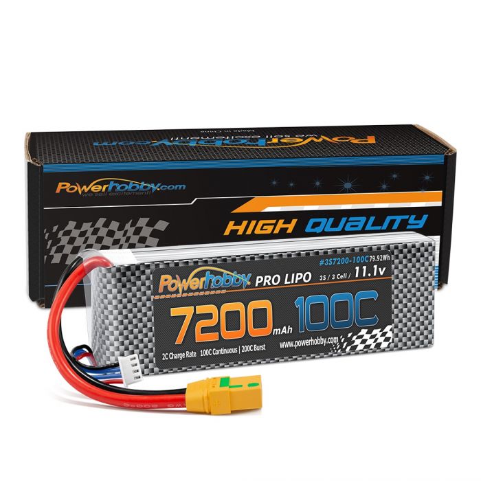 3S 11.1V 7200mAh 100C-200C LiPo Battery w/ XT90 Plug