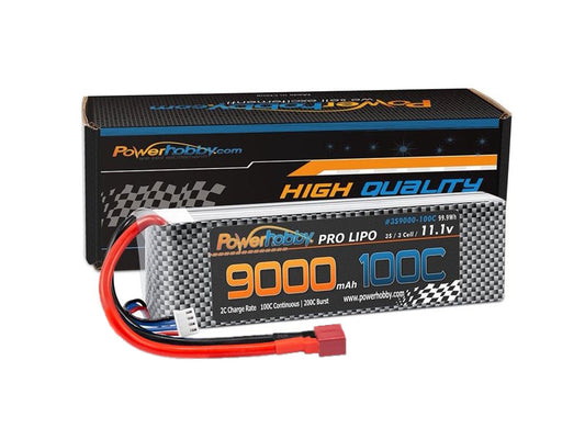 Powerhobby 3S 11.1V 9000mah 100C-200 Lipo Battery w Deans