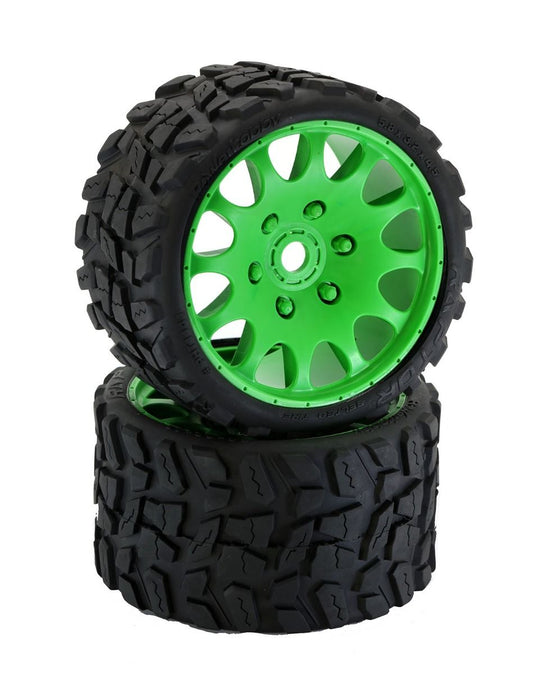 Powerhobby Raptor Belted Monster Truck Tires / Wheels w