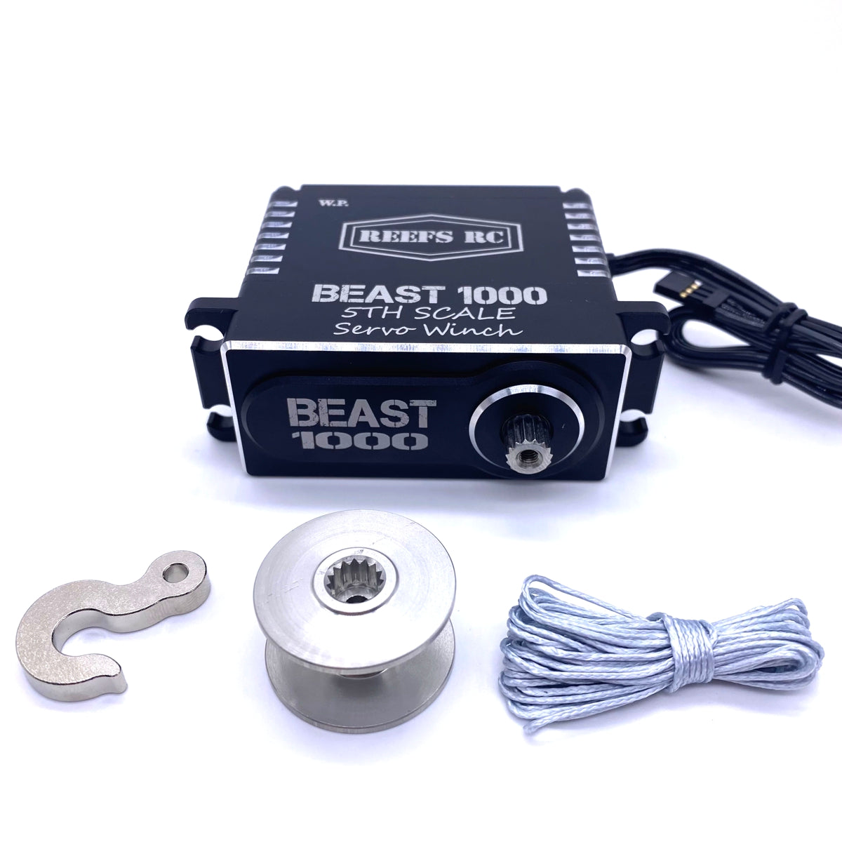 Beast 1000 1/5th Scale Servo Winch w/Spool, Hook & Syn Line - Dirt Cheap RC SAVING YOU MONEY, ONE PART AT A TIME