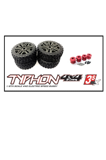 Arrma TYPHON 4x4 3s BLX - TIRES & Wheels and 17mm Hex Set - Dirt Cheap RC SAVING YOU MONEY, ONE PART AT A TIME